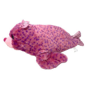 The Petting Zoo Pink Leopard Seal Stuffed Animal Plush 14" Sales Rep Sample